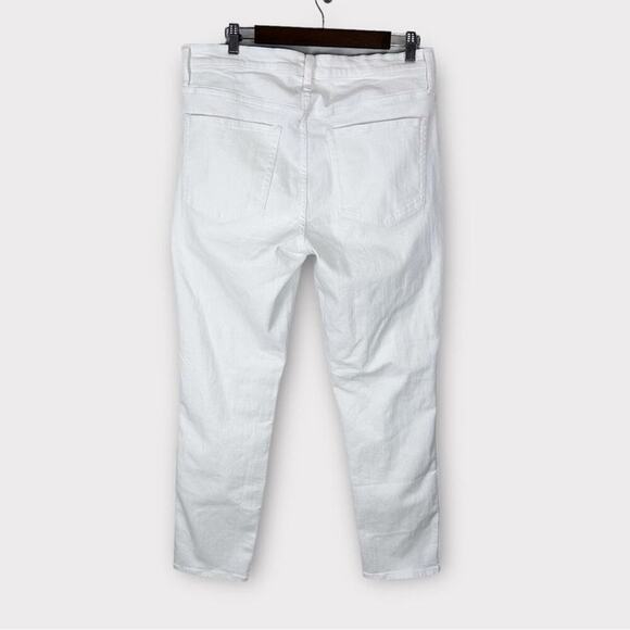 J. Crew Womens Jeans 28 Tall White 9” Mid Rise Slim Straight Leg Stretch BQ306 - Picture 5 of 7